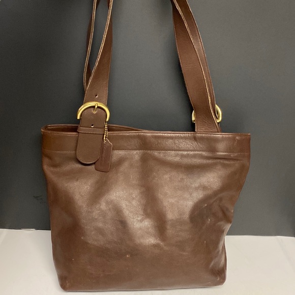 Coach Shoulder Bag Brown Leather Purse - Picture 1 of 17
